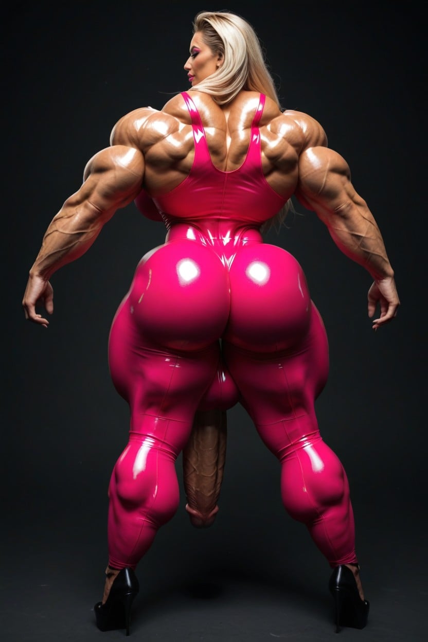 Full Lips, Hyper Defined Muscles, Detailed Eyes Shemale AI Porn