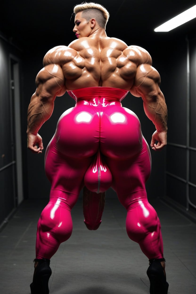 Hyper Muscles, Shiny Skin, Huge Muscles ニューハーフAIポルノ