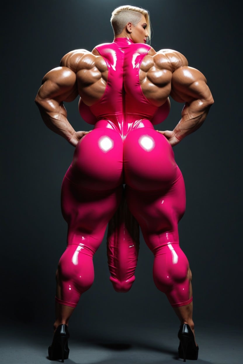 Washboard Abs, Wide Hips, Cock Hard ニューハーフAIポルノ