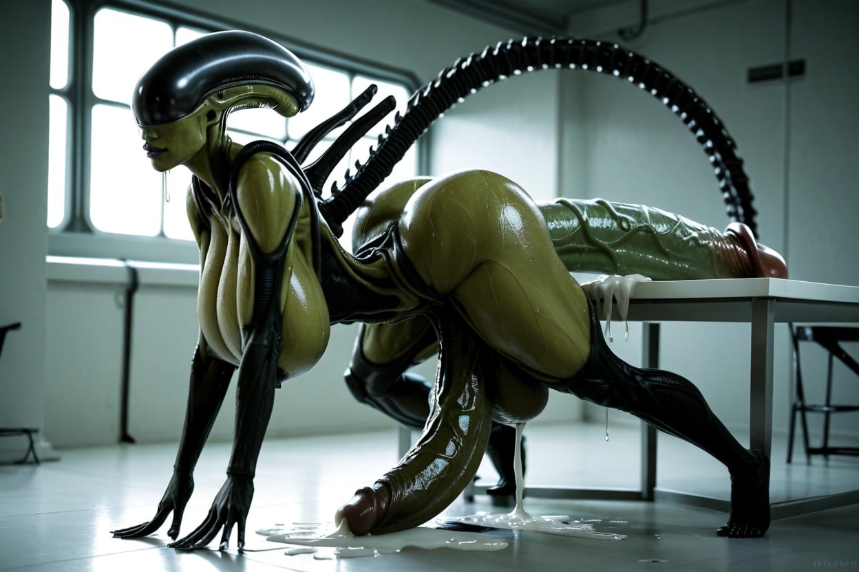 阴茎比身体大, 外星人, Green Xenomorph Alien 人妖AI色情