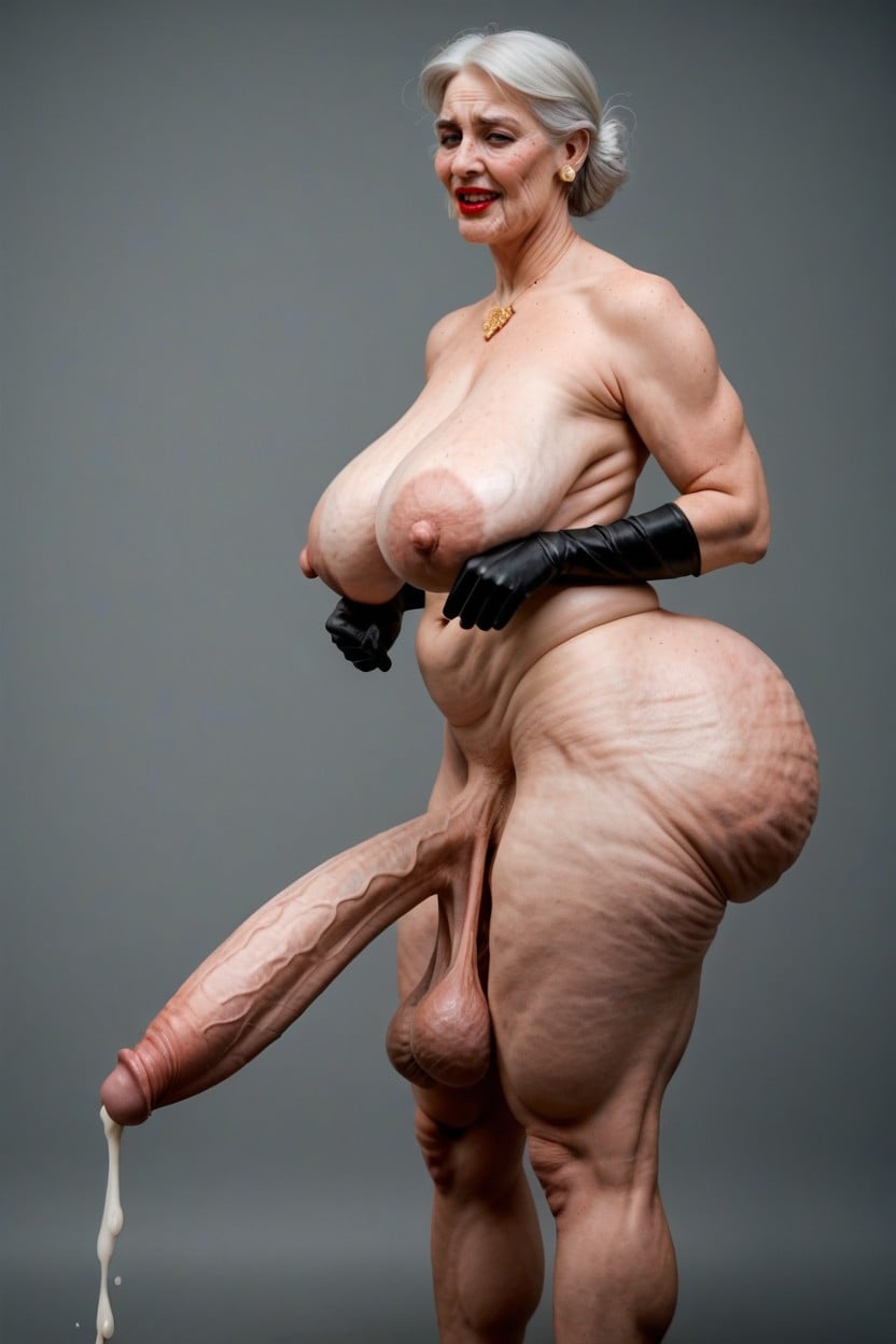 Grey Wall, 超巨大, Hyper Loose Sagging Breasts 人妖AI色情