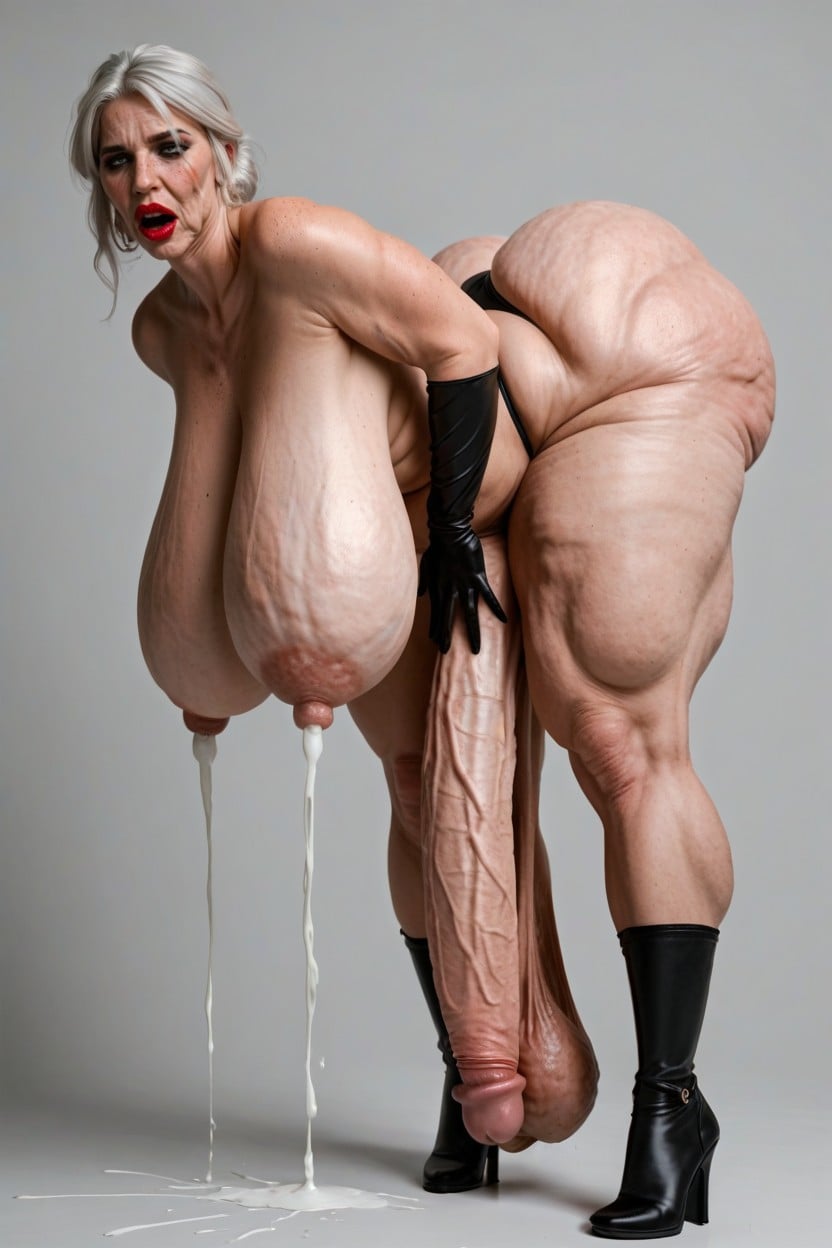 Hyper Saggy Balls, Grey Wall, Old Lady 人妖AI黃片