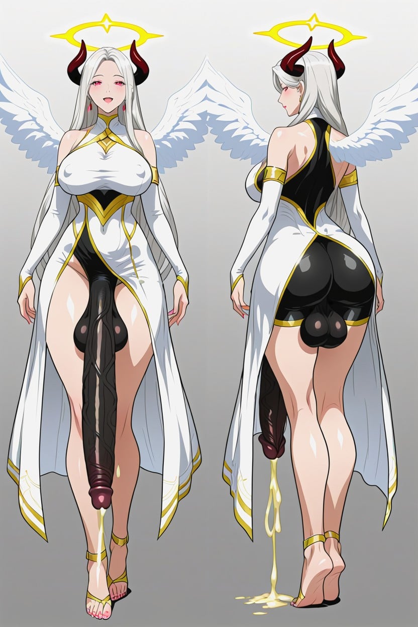 巨大な胸, 砂時計フィギュア, Long Legs ニューハーフAIポルノ