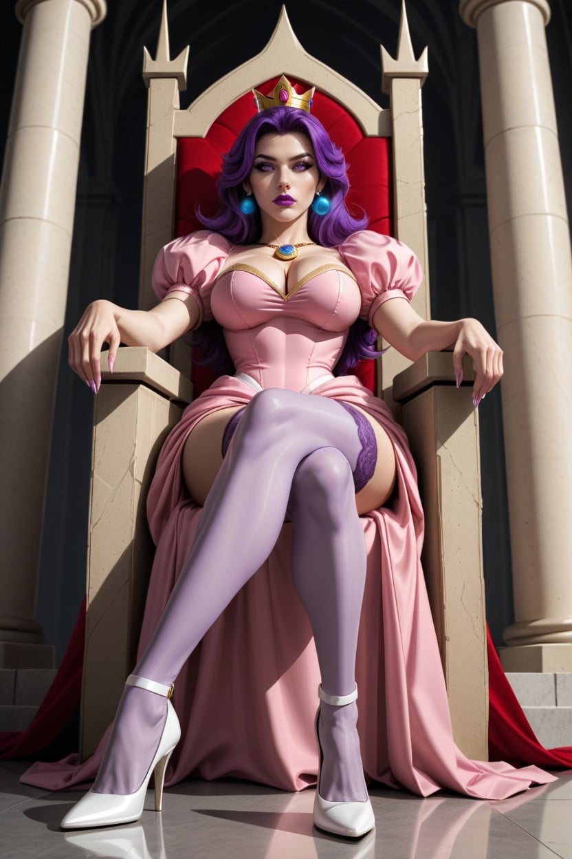 White High Heels Highness, Nude Tits, Bored Shemale AI Porn