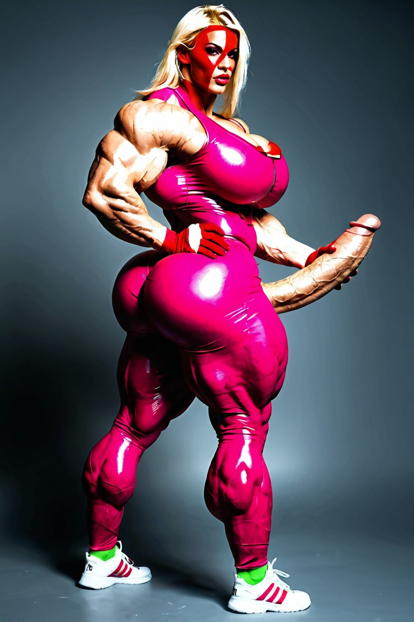 Ass Popping Out, Shiny Skin, Wide Hips 人妖AI黃片
