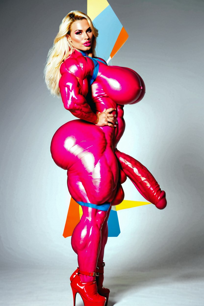 Muscular Woman, Full View, Big Tits 人妖AI黃片
