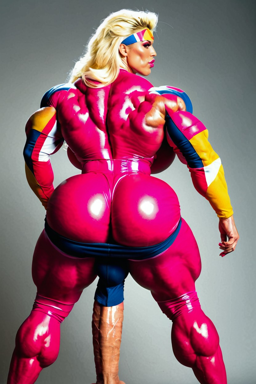 Muscular Quads, Perfect Skin, Giant Hard Cock Bulge Hyper Muscular Female 人妖AI黃片