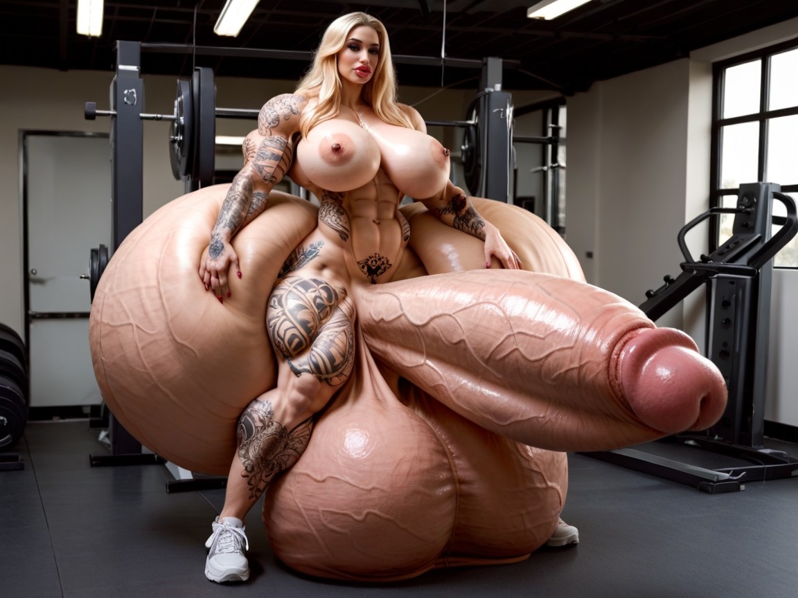 18+, Nude Hyper Futanari With Hyper Gigantic Penis, Hdr 人妖AI黃片