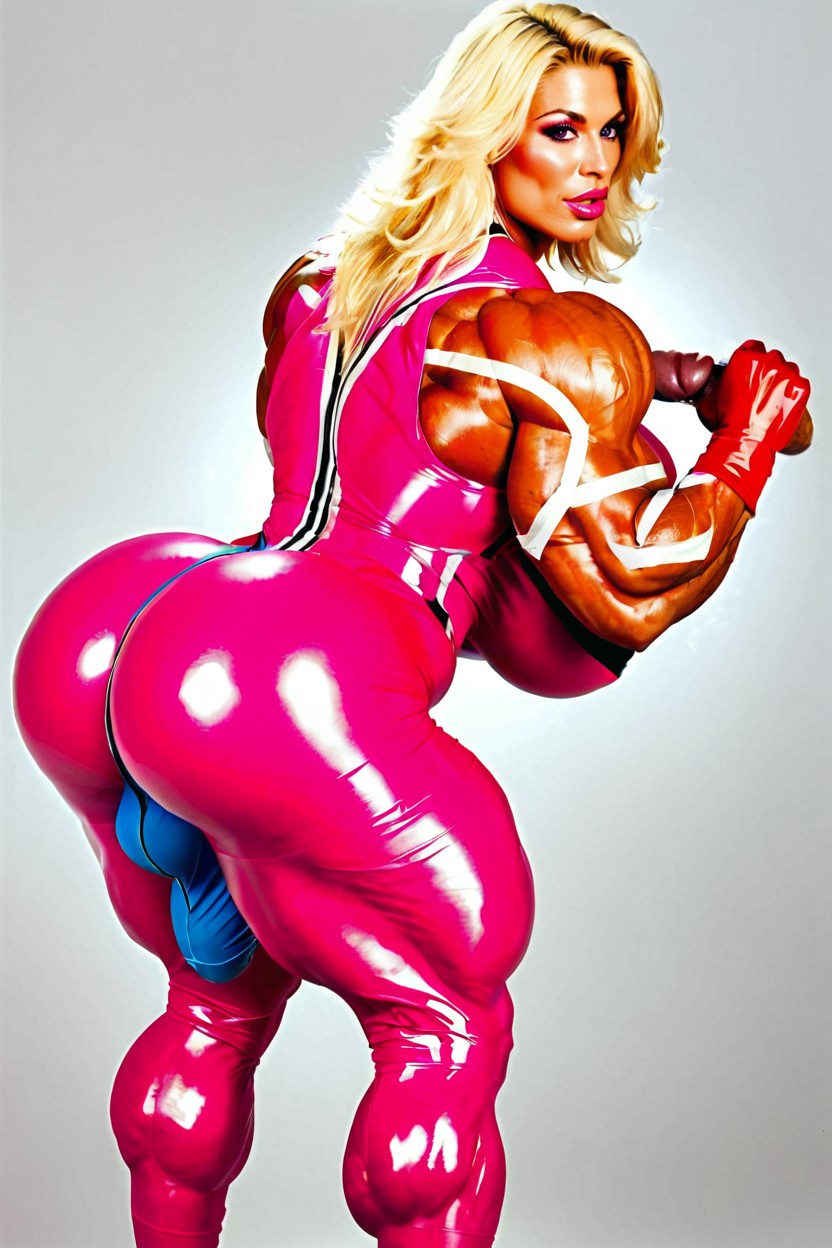 Huge Muscles, Massive Round Bubble Ass, Extremely Beautiful Face 人妖AI黃片