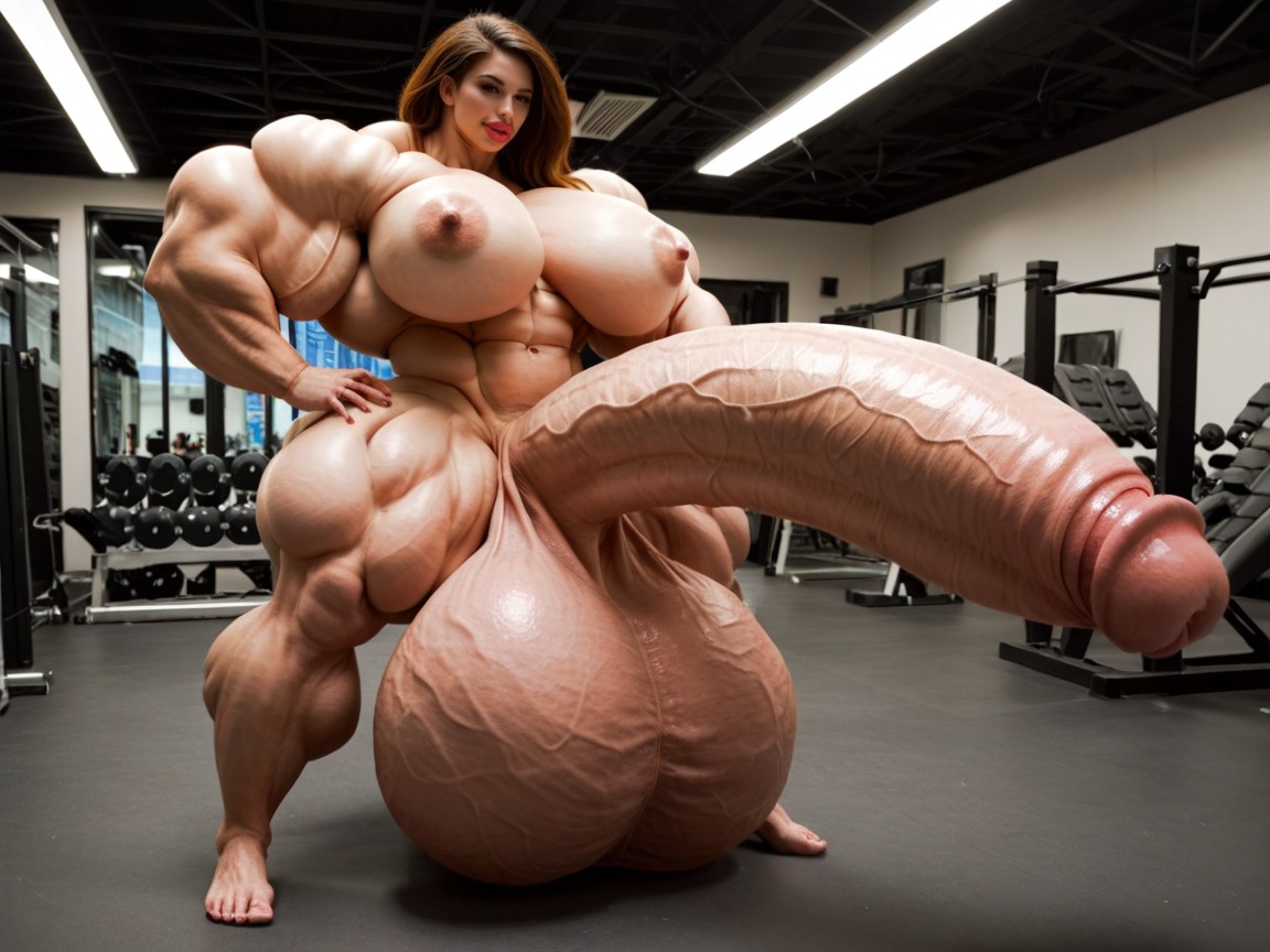 Hyper Gigantic Balls, Penis Is Just Way Too Gigantic, Hyper Balls Growth ニューハーフAIポルノ
