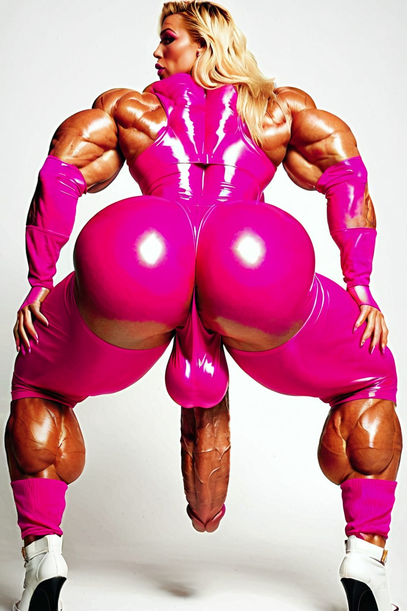 Muscular Woman, Hyper Vascular Muscles, Perfect Skin 人妖AI色情