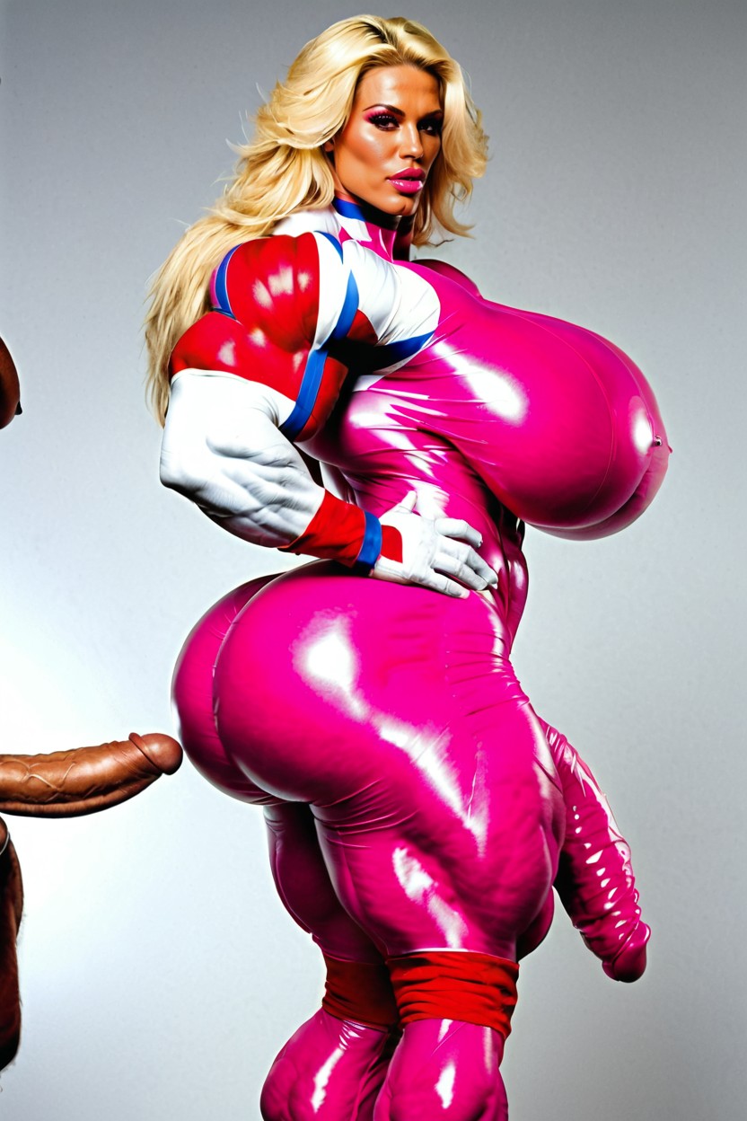 Shiny Skin, Hyper Defined Muscles, Beautiful Face 人妖AI色情