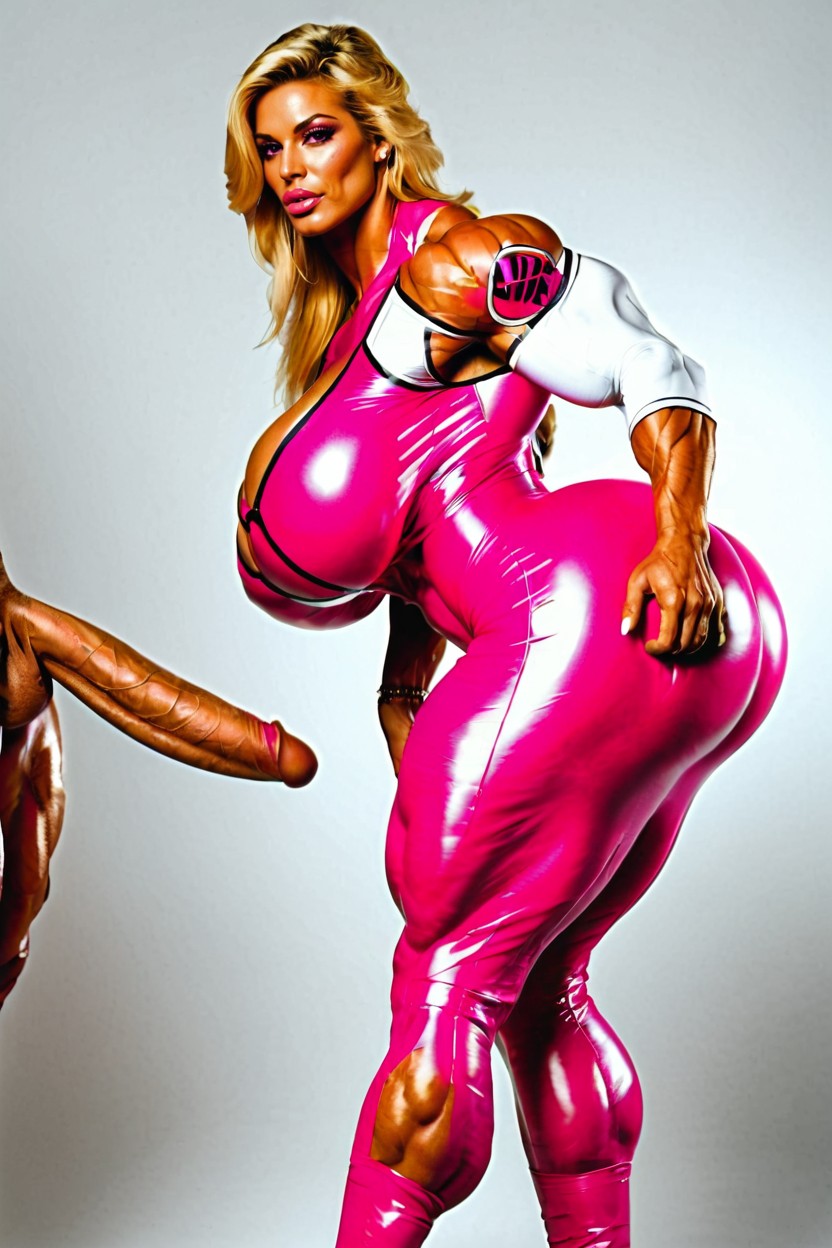 Bent Over, Hyper Gigantic Massive Muscles Woman, Ass Popping Out 人妖AI黃片