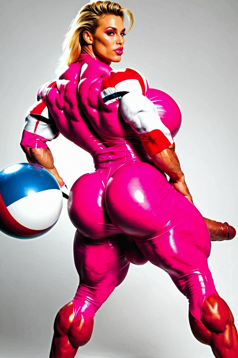 Hyper Big Cock Bulge, Wide Hips, Bent Over 쉬메일 AI 포르노