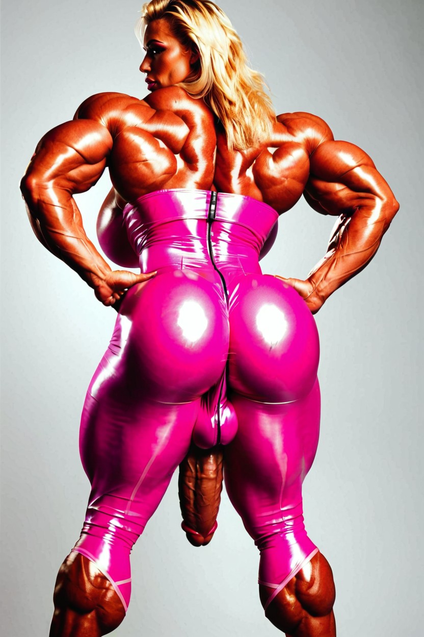 Hour Glass Waist, Muscular Woman, Toned Muscles ニューハーフAIポルノ