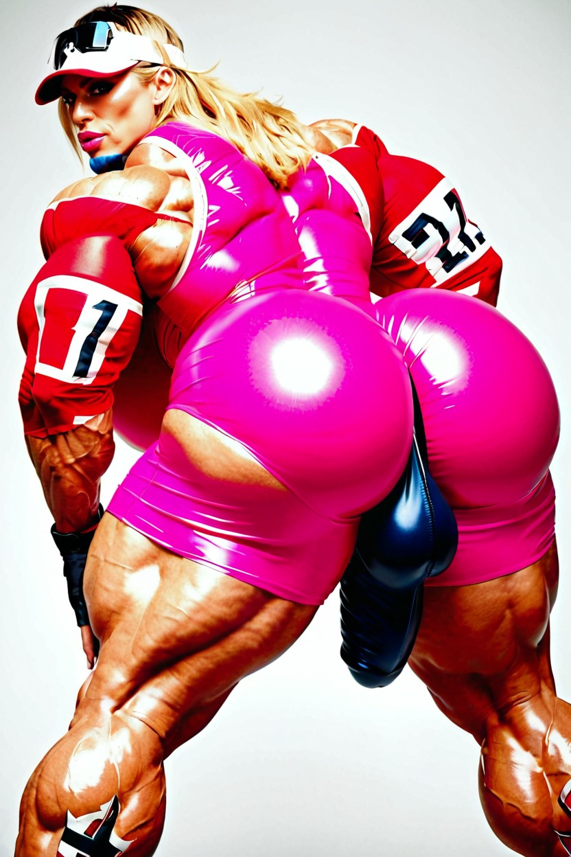 Hyper Vascular Muscles, Hyper Wide Hips, Ultra High Details Shemale AI Porn