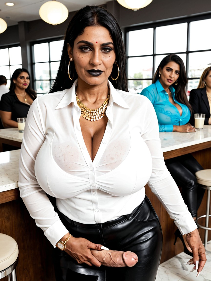 Wrinkled Skin, Cleavage, Indian Shemale AI Porn
