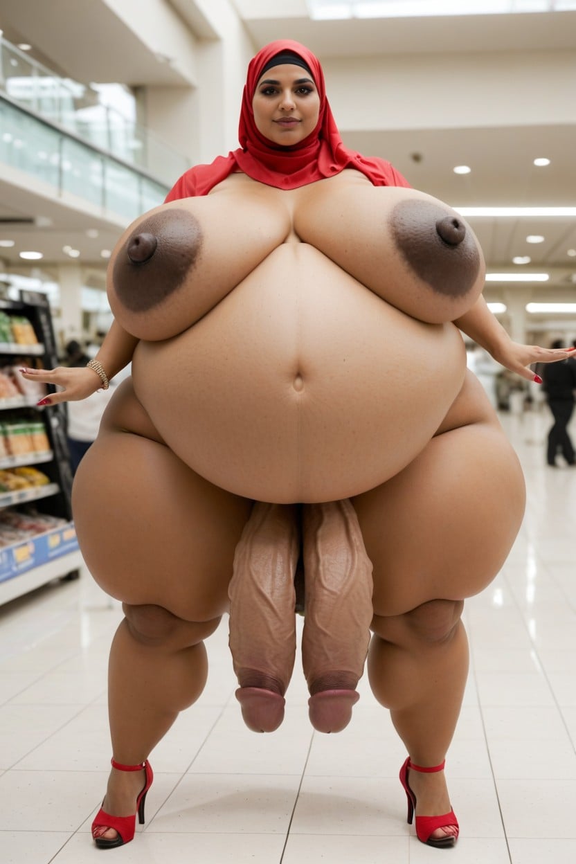 Multiple Ballsacks, Extremely Huge Erect Penis, Modelando Porno shemale IA