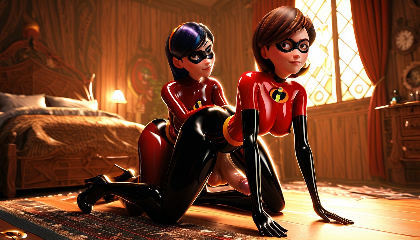 Nightstands, With Brown Hair From The Incredibles, Is A Hero Shemale AI Porn