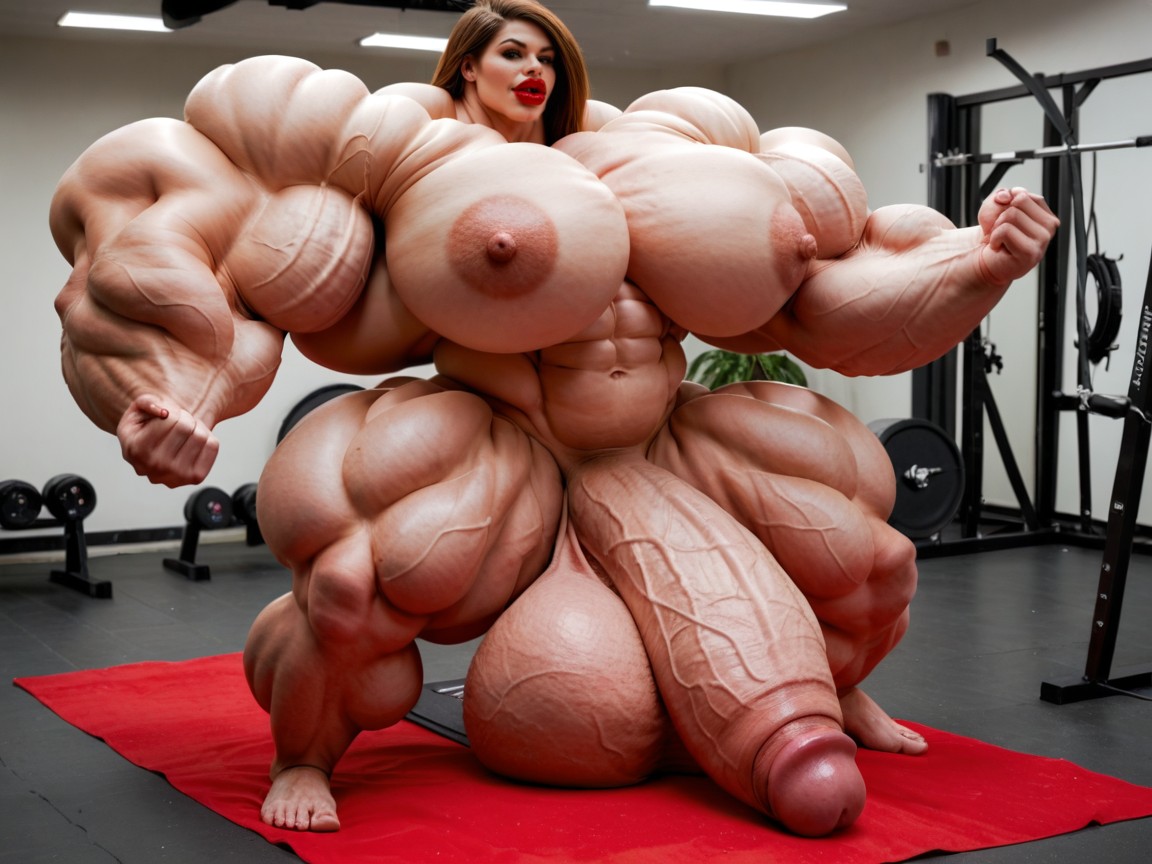 Hyper Oversized Gigantic Penis, Naked, Hyper Gigantic Muscle Hips 人妖AI黃片
