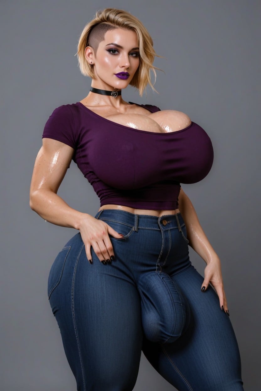 Huge Bubble Ass, Big Thighs, Courte Longueur Porno IA transsexuelle