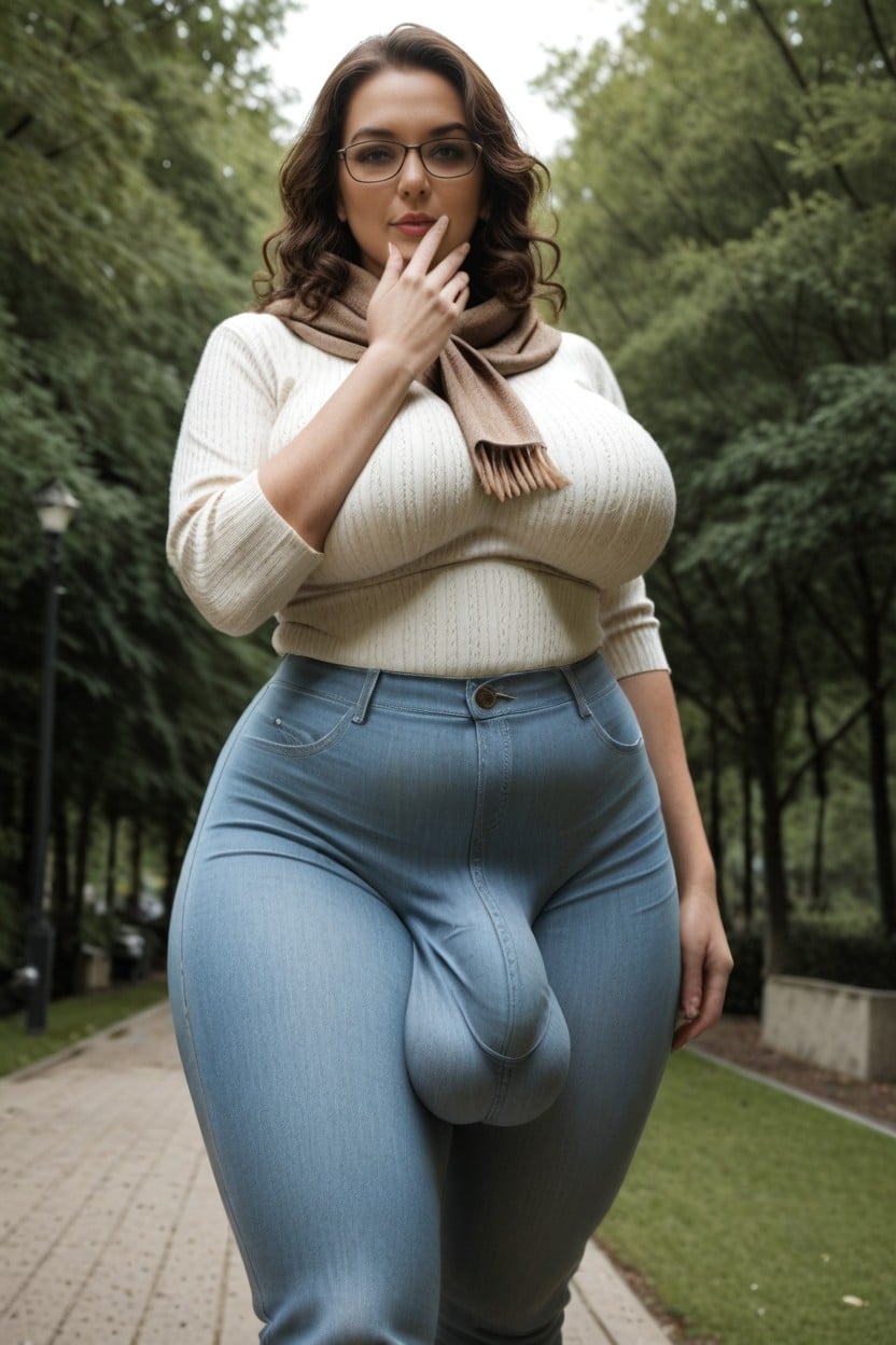 Ultra High Details, Park, Gigantic Balls Porno IA transsexuelle
