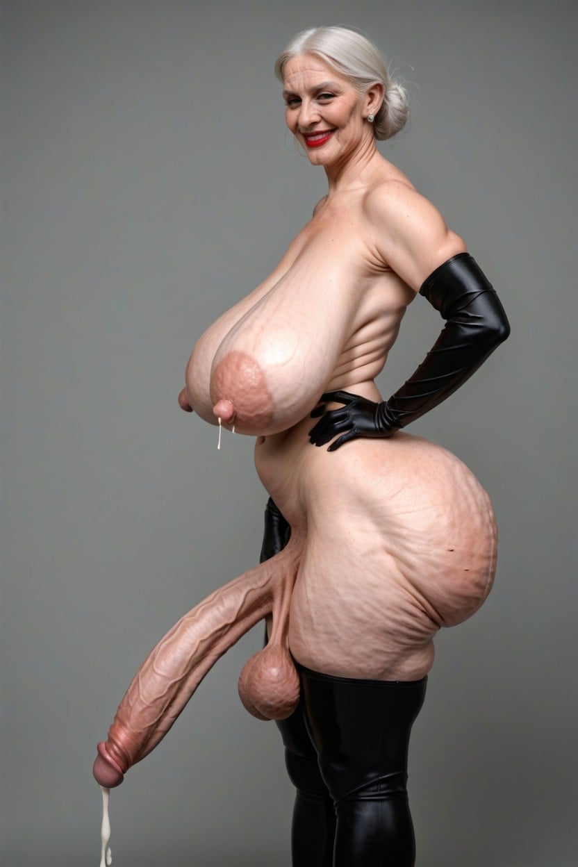 Belly Bulge, Flabby Wrinkly Arms, Swollen Puffy Nipples 人妖AI黃片