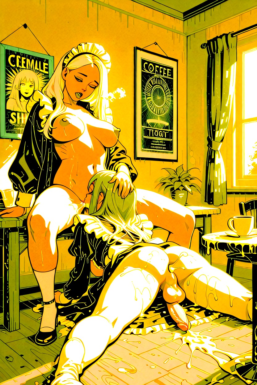 Orgasm, Realistic Lighting, Clean Color Separation Porno IA transsexuelle