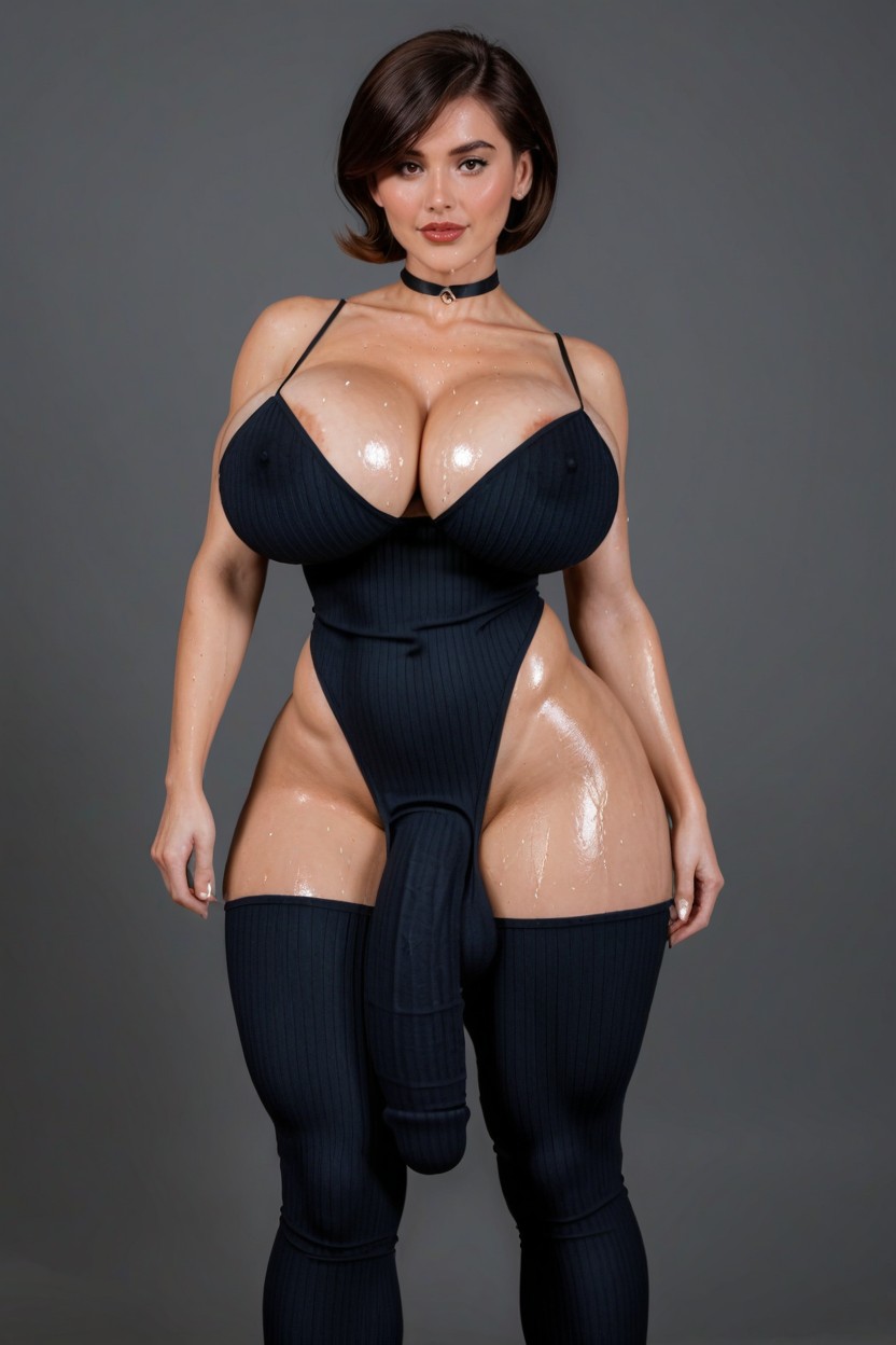Penis Outlines, Shiny Oiled Skin, Expansion Mammaire Porno IA transsexuelle