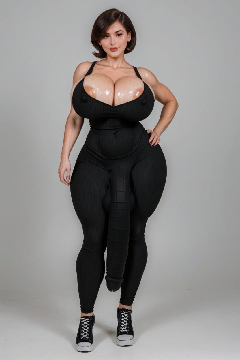 25+, Looking At Viewer, Noir Porno IA transsexuelle