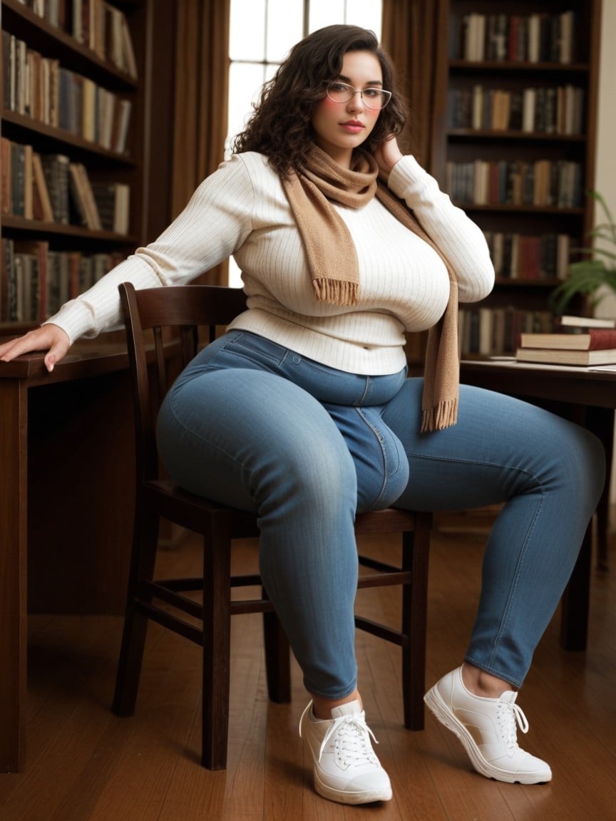 Big Penis Bulge In Pants, 18+, Library Chair Transfrau KI-Porno