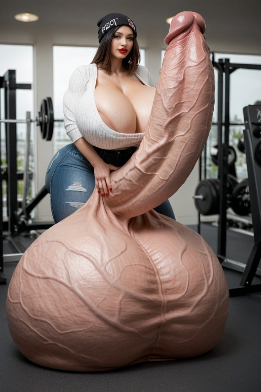 Huge Lips, Extrêmement Lourd En Bas, Long Sleeves Porno IA transsexuelle