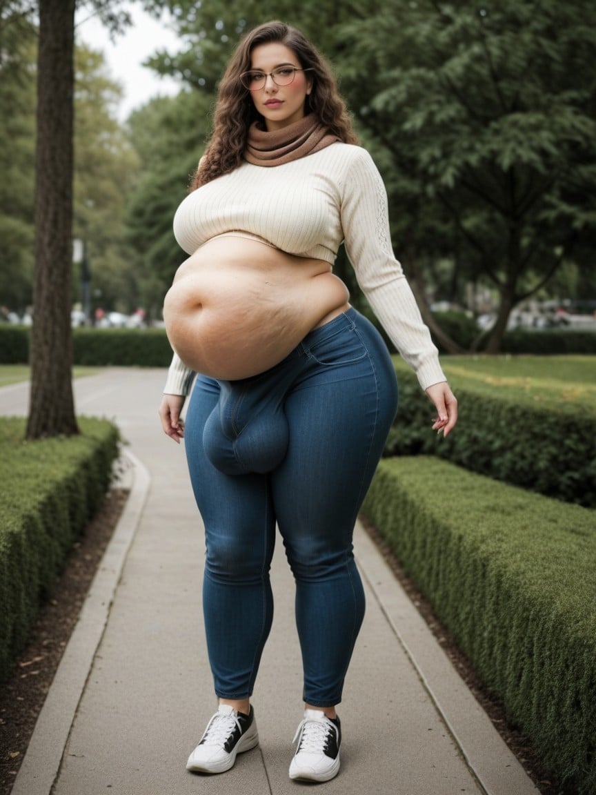 Fat Hips, Extremely Thick, Long Eyelashes Porno IA transsexuelle