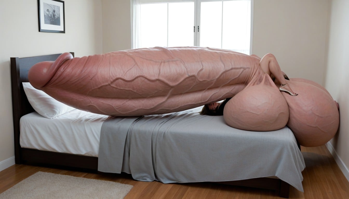 S'asseoir, 18+, Giant Bulging Penis Porno IA transsexuelle