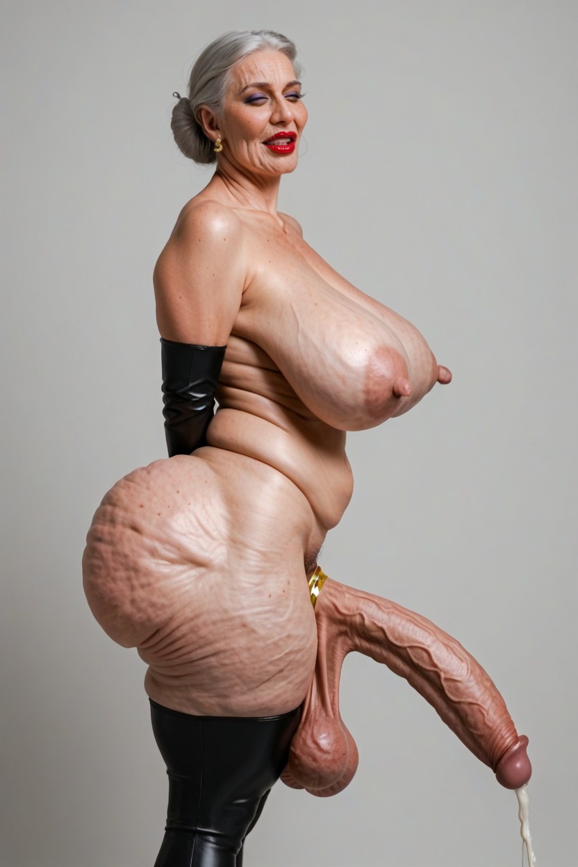 Gigantic, Cosplay, Old Lady Shemale AI Porn