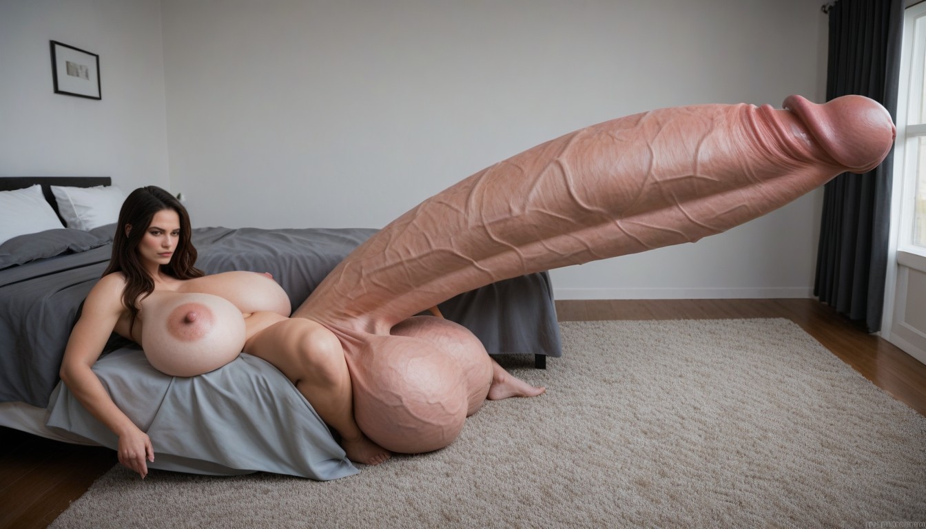 Gigantic Testicles, Gigantic Penis, Penis Is Just Way Too Gigantic Shemale AI Porn