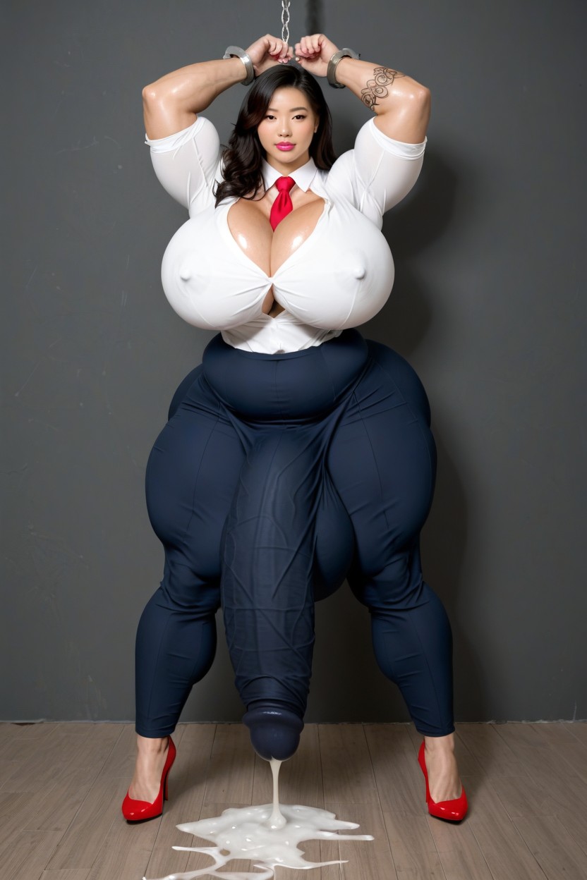 Asian, Clothes Bulge, Asian Porno IA transsexuelle