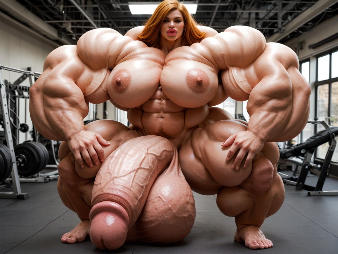 Penis Gigantic Then Torso, Penis Is Just Way Too Gigantic, Nude Hyper Futanari With Hyper Gigantic Penis Porno IA transsexuelle