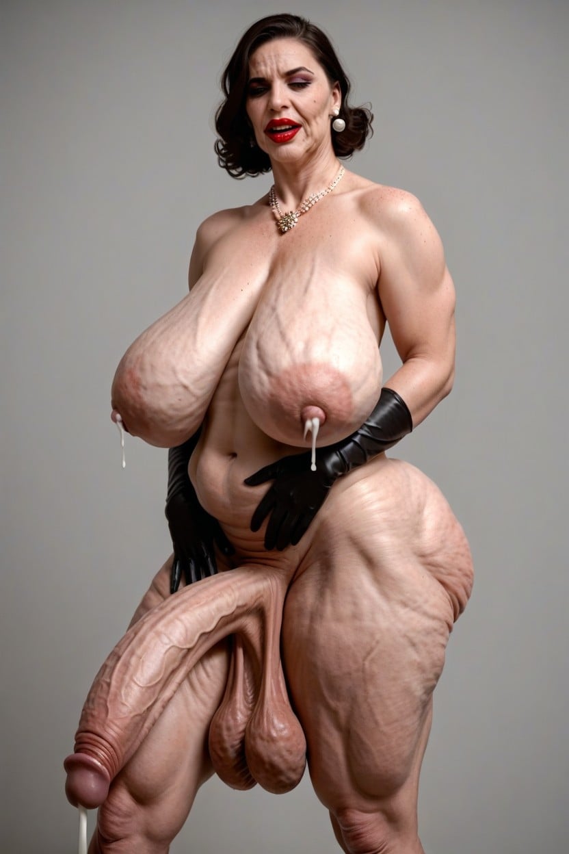 Cellulite Legs, Cowboy Shot, Flabby Wrinkly Arms Shemale AI Porn