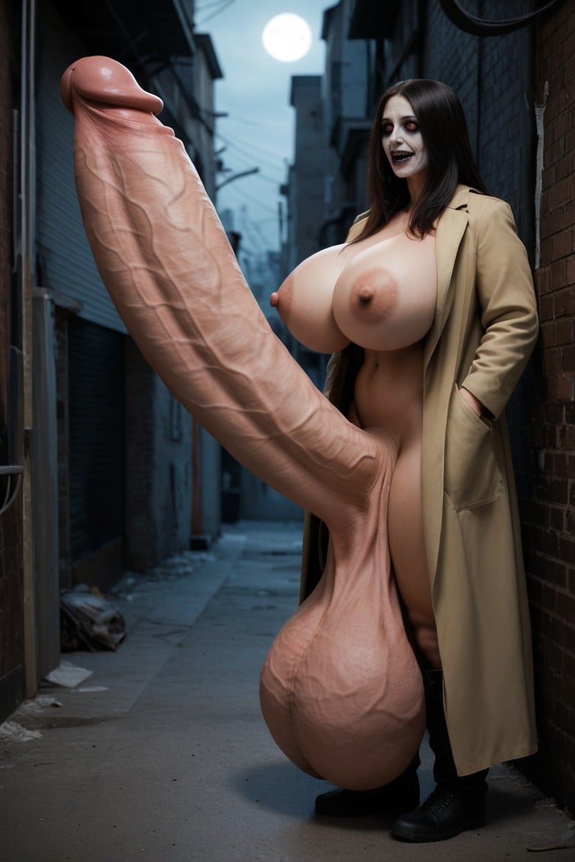 Creepy Face, Impossibly Long Hyper Penis, Creepy Face Travesti IA Pornô