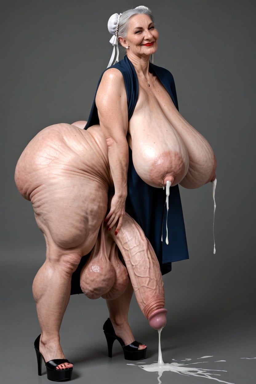 Sourire Narquois, Belly Bulge, Erect Cock Porno IA transsexuelle