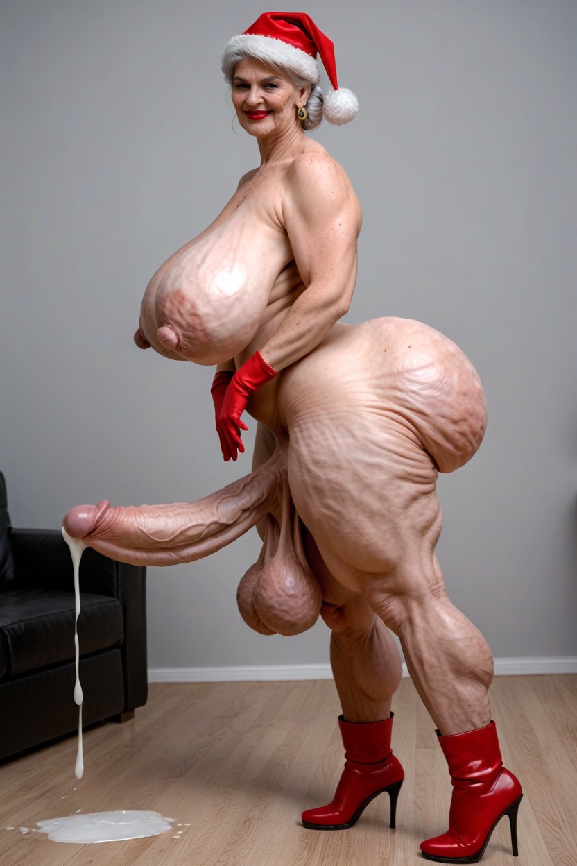 Flabby Wrinkly Arms, Saggy Ass, Wide Hips Shemale AI Porn