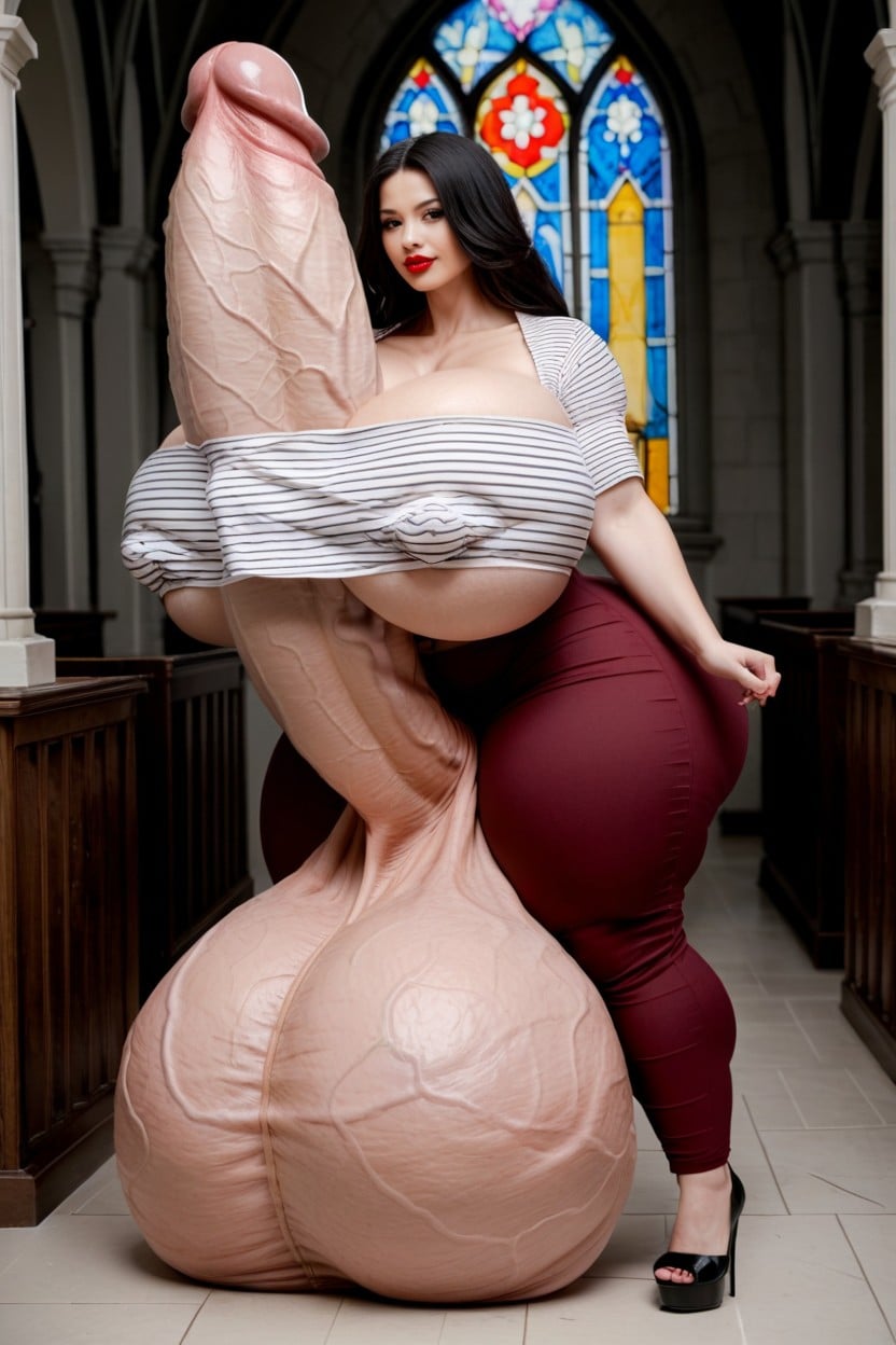 Hyper Gigantic Veiny Penis, Penis The Size Of The Room, Most Exaggerated Gigantic Oversized Penis Shemale AI Porn