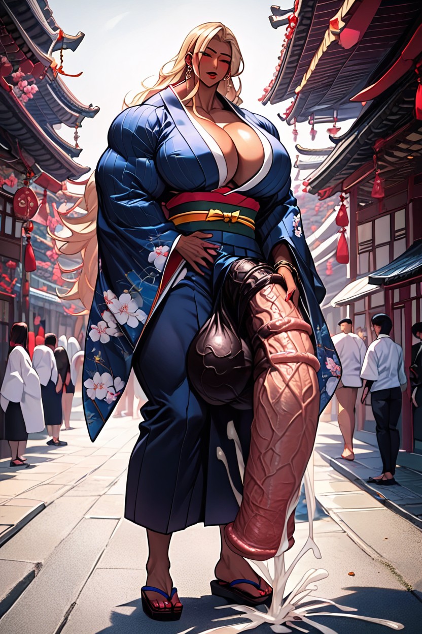 Futa On Male, 2 People, Extremely Muscular Shemale AI Porn