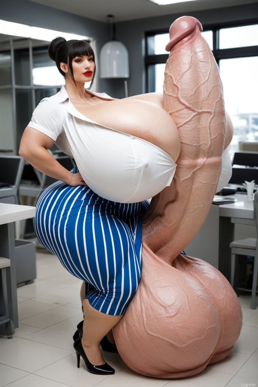 Penis Longer Than Body, 巨型乳房, Huge Lips 人妖AI黃片
