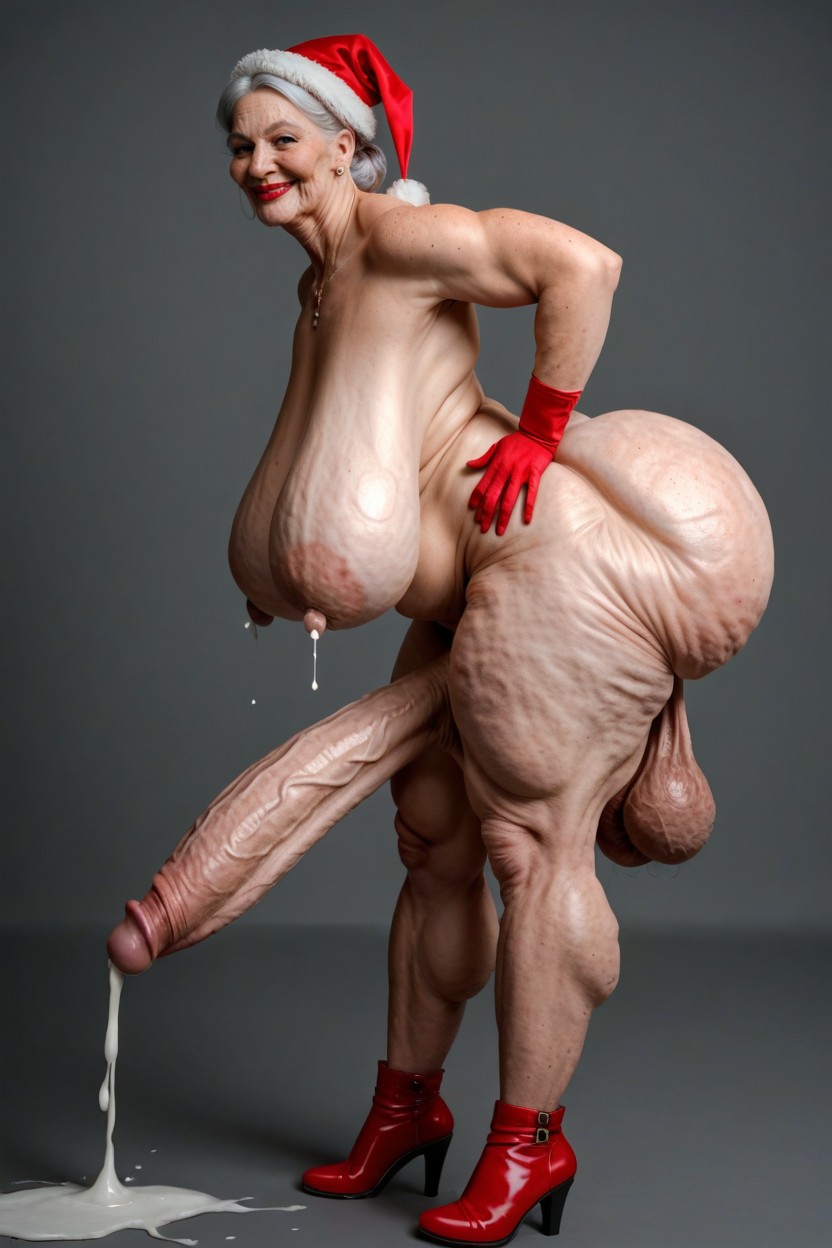 Veiny Forearms, Cellulite On Breasts, Freckles Shemale AI Porn