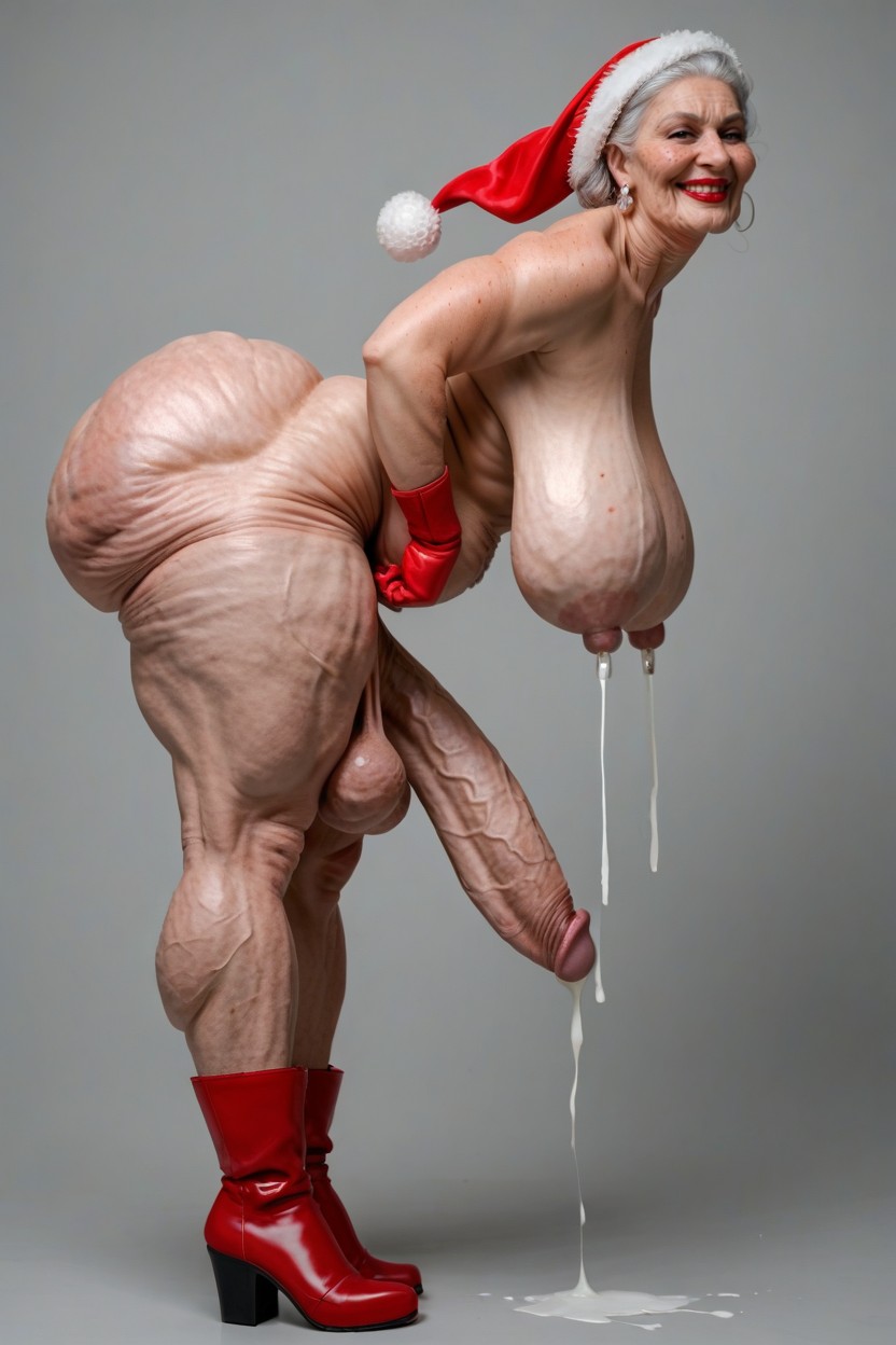 Cellulite Legs, Veiny Forearms, Standing Upright 人妖AI黃片