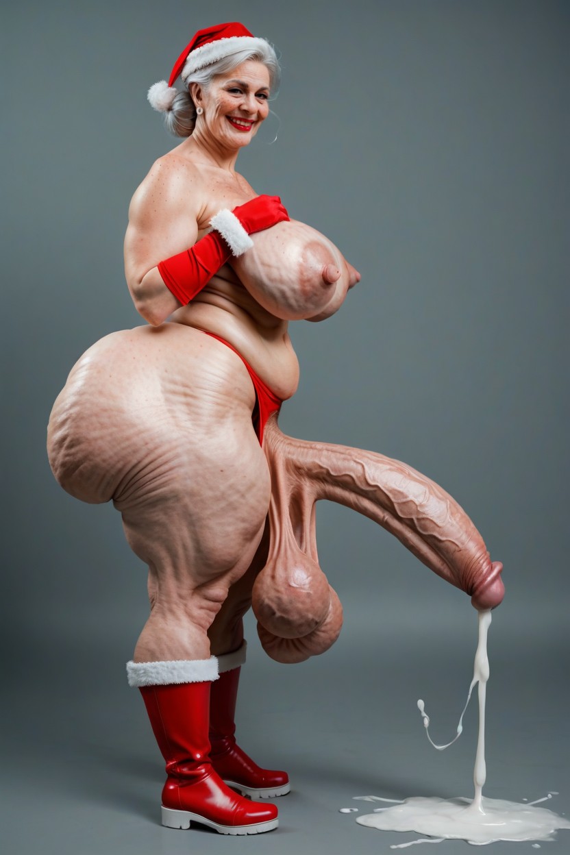 Swollen Hanging Balls, Wrinkles On Ass, Expresión Arrogante Porno shemale IA