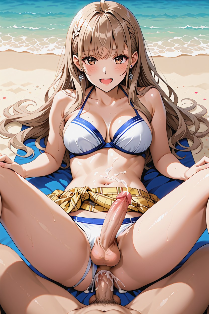 Detailed, Natural Breasts, Japanese Pretty Futanari Woman Porno IA transsexuelle