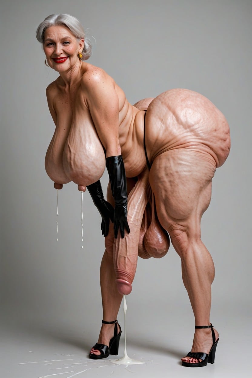 Shriveled Balls, Cellulite Legs, Wrinkled Skin 人妖AI色情
